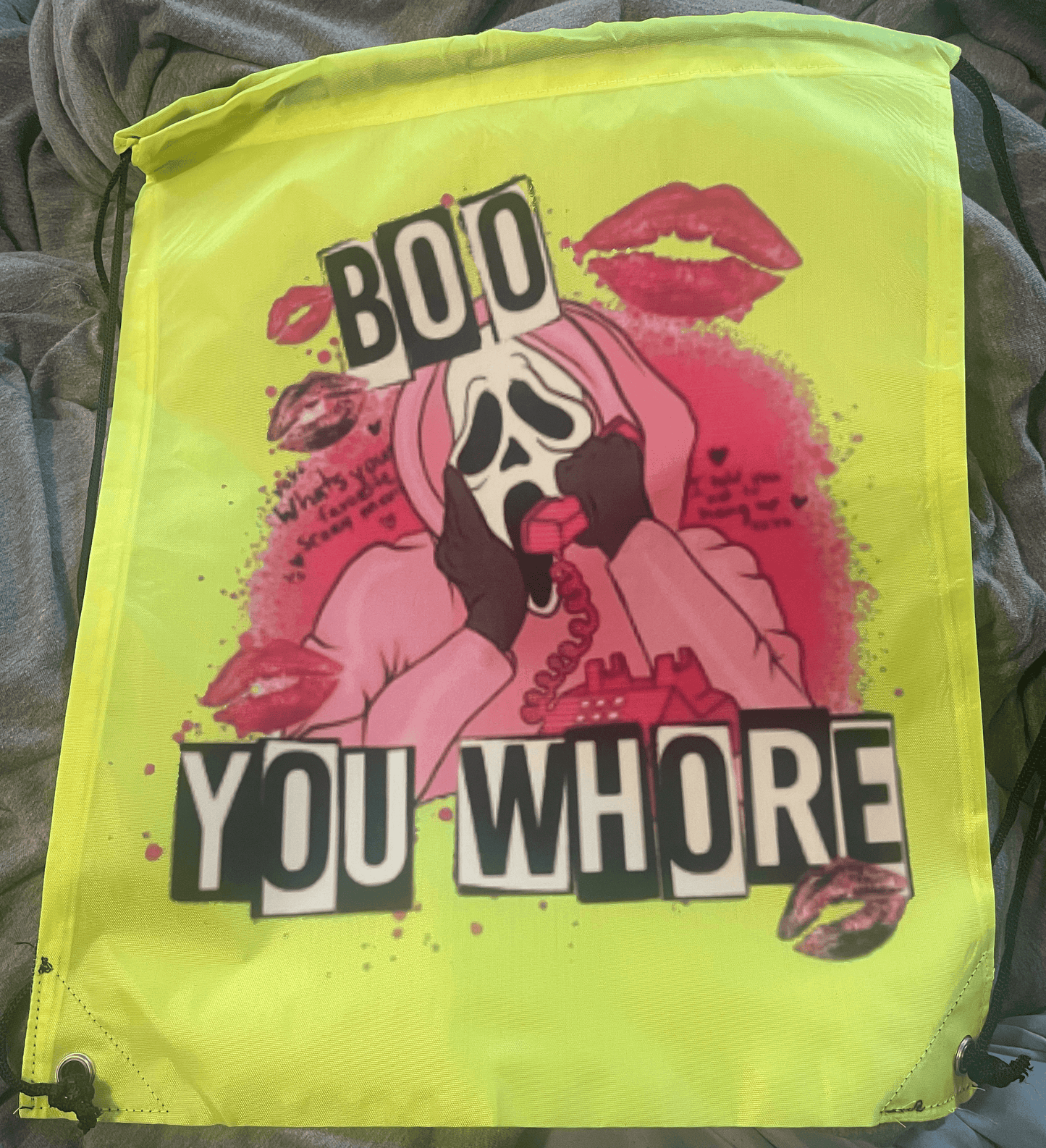 Boo You Whore Drawstring Bag