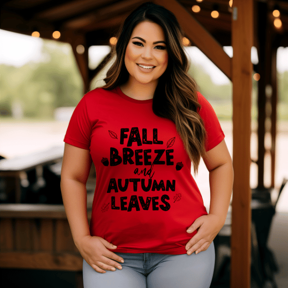 Fall Breeze and Autumn Leaves Tee