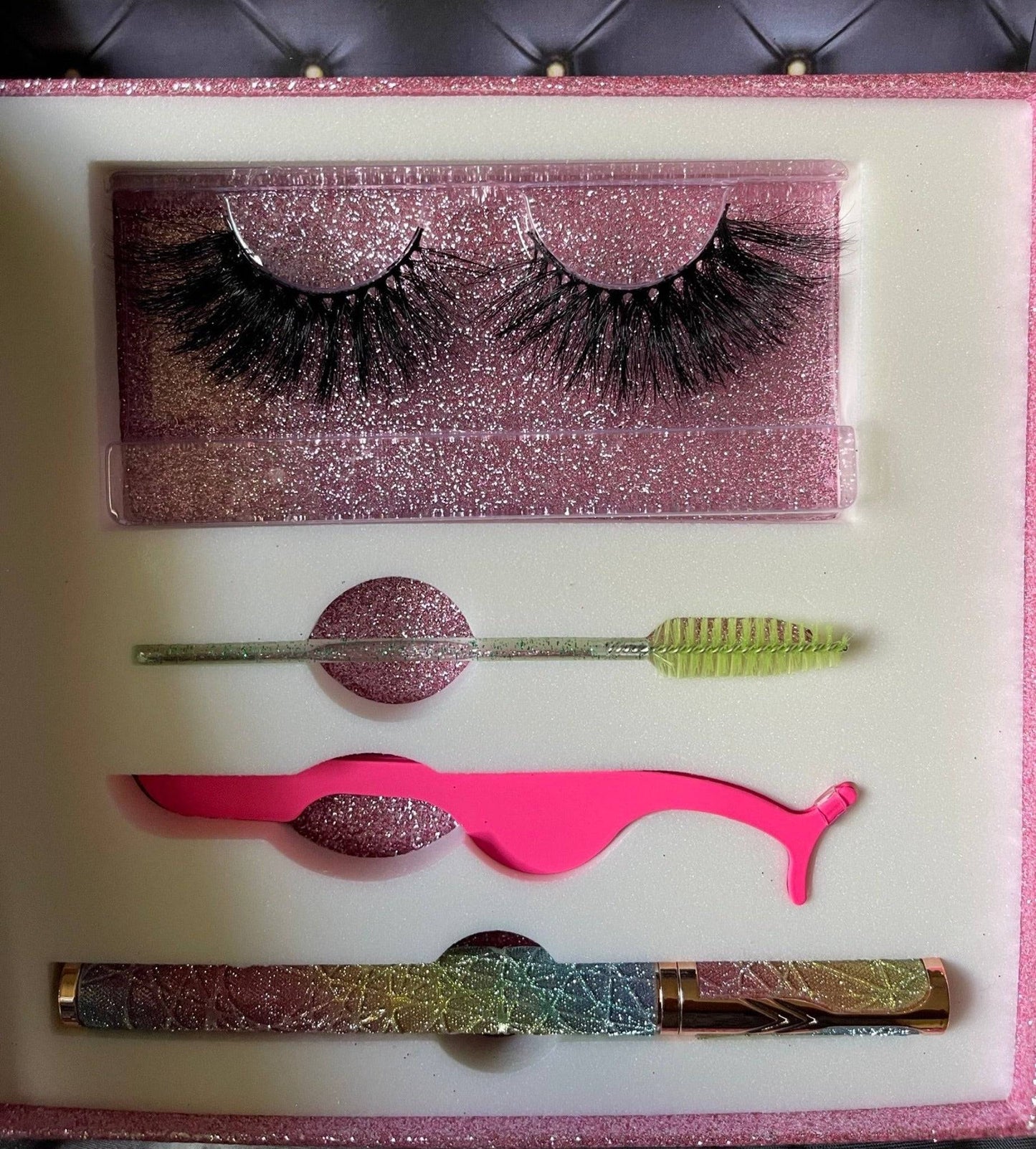 a close up of a lash box set